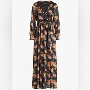 VICI Floral Print Long Sleeve Maxi Dress Size Large